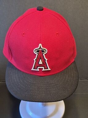 New Era Los Angeles Angels Red and Black Fitted Hat